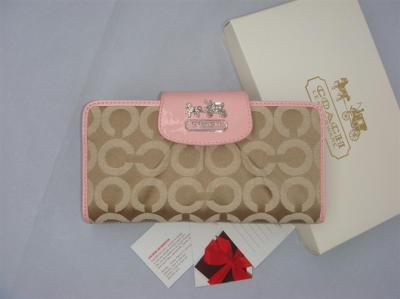 discounted Coach Wallets - 41986 pink/apricot